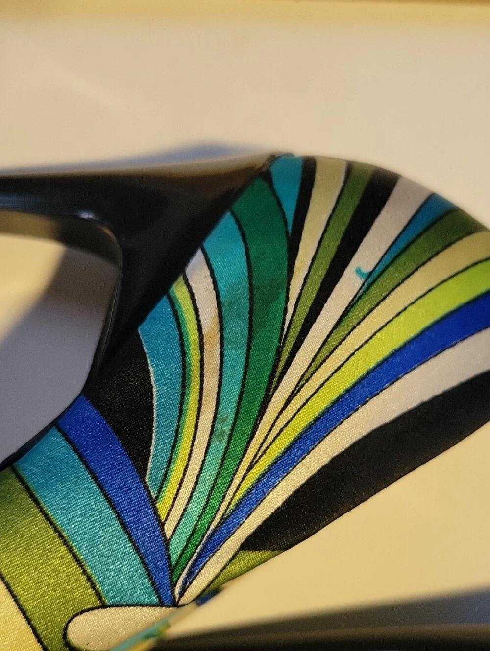 Type Z Blue, Green & Teal Patterned High Heel Pumps